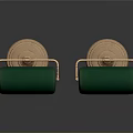 Vintage Table Lamps With Green Shades And Golden Bases Classic Design