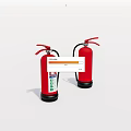 Two Red Fire Extinguishers With Red Handles And Black Bases As Essential Fire Safety Equipment