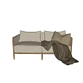 Modern double sofa 3d model