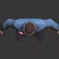 3D Male Character In Light Blue Suit With Pink Vest And Rose Decoration Standing Pose