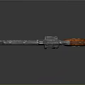 Classic Revolver Weapon With Metal Barrel And Wooden Grip Design