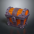 Wooden Treasure Chest with Metal Rivets Curved Top Decorative Lock Storage Box