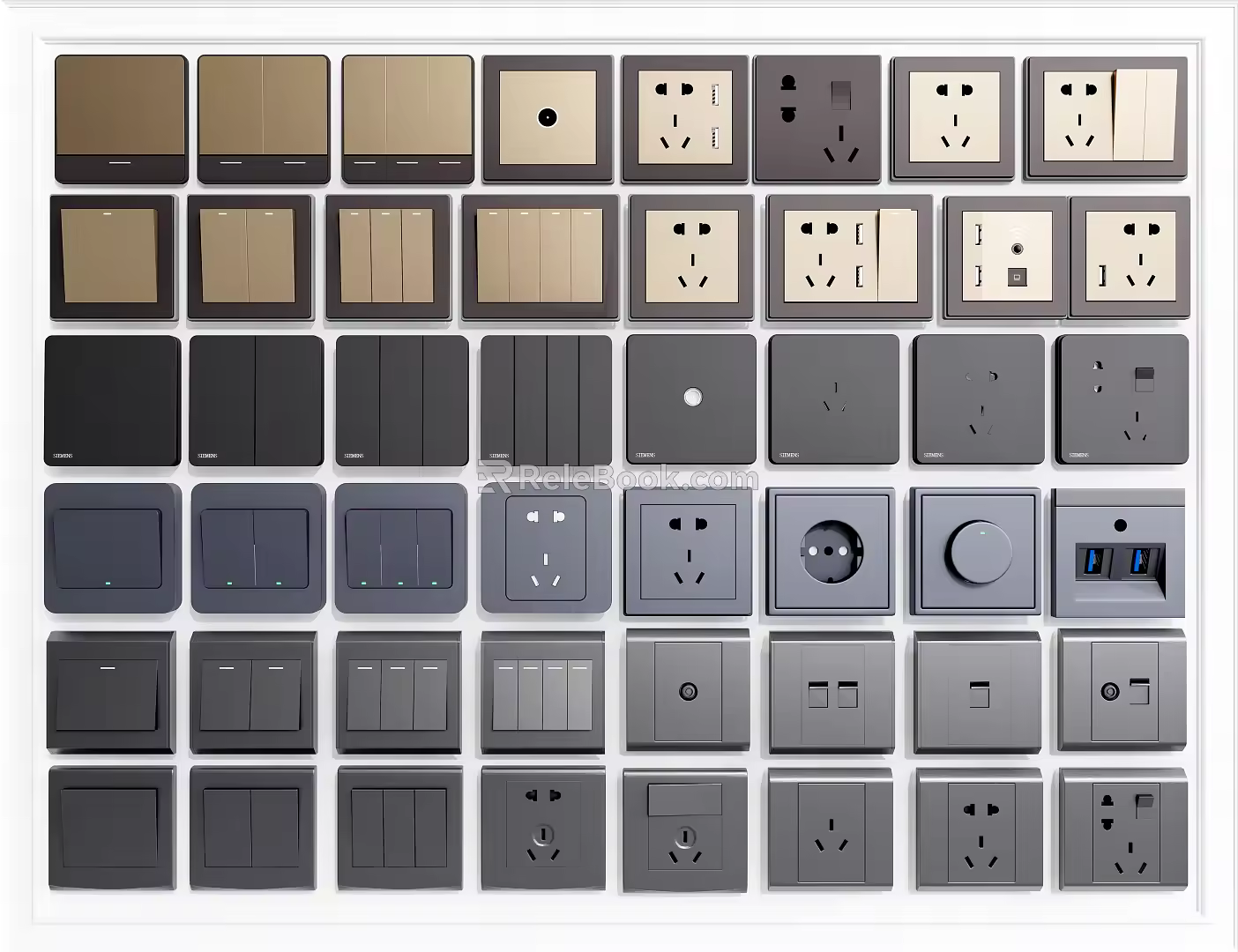 Modern Switch Socket Switch Panel Socket Panel 3d model