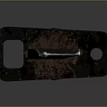 Tactical Serrated Knife with Black Textured Handle and Metal Guard for Outdoor Survival