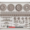 European-style Carved Line Carved Roman Column Plaster Line Corner Column 3d model