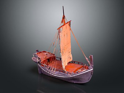 Modern Small Sailing Cartoon Sailing 3d model