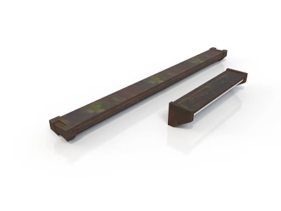 Heavy Duty Long Rectangular Metal Tracks For Industrial Mechanical Equipment 3d model