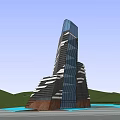 Modern Museum Building With Unique Twisted Glass Facade And Green Hills