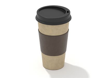 Modern coffee cup coffee 3d model