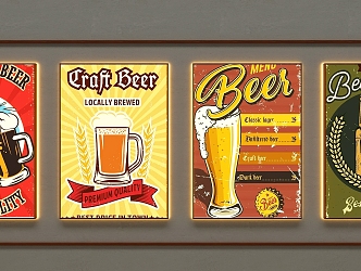 Bar decoration light box advertising light box net red light box vegetable board light box poster light box wall decoration light box beer light box retro light box 3d model