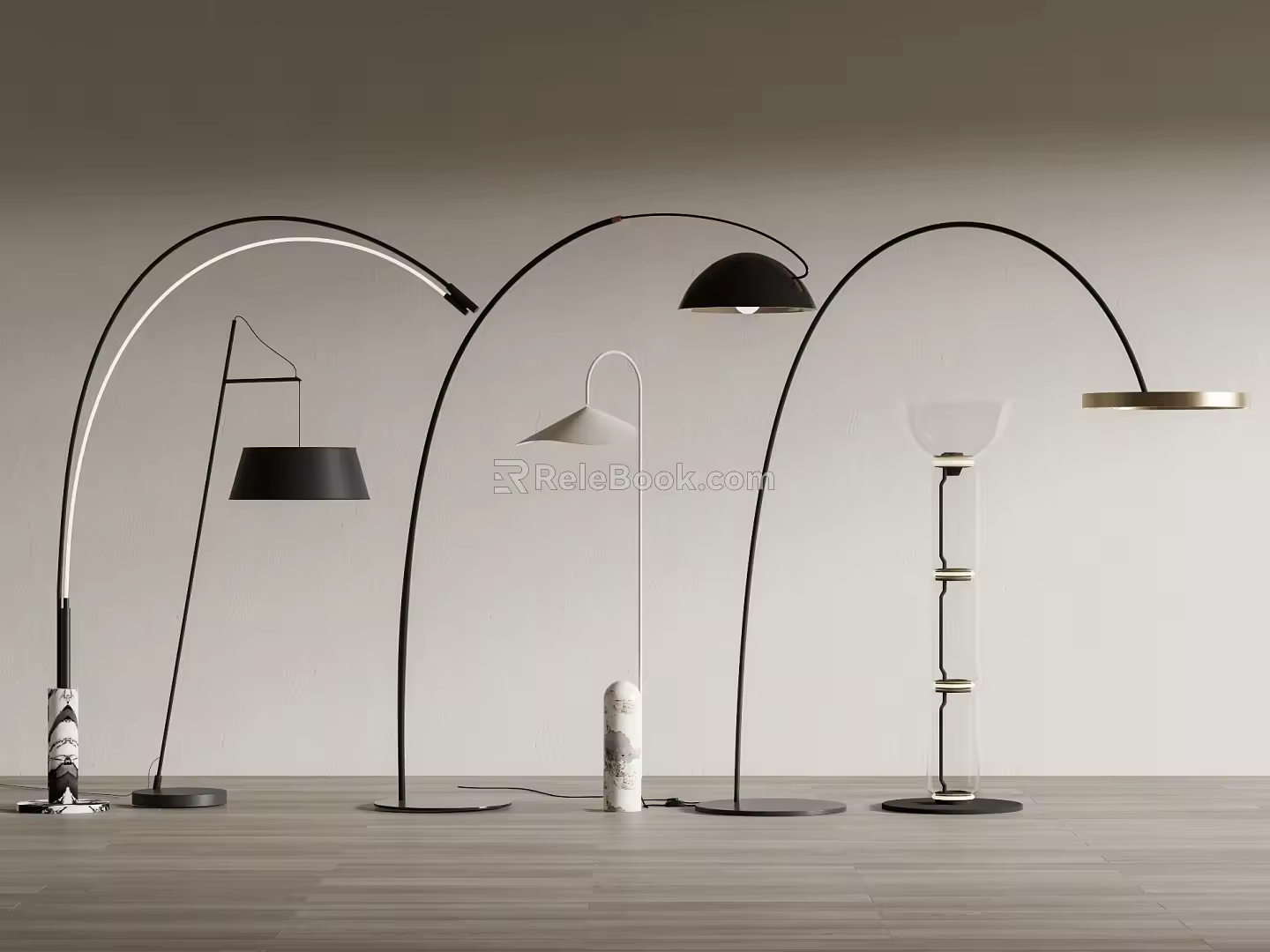 Floor lamp combination 3d model