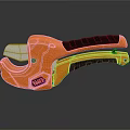 Orange Ratchet Pipe Cutter With Black Handles And Sharp Cutting Blade