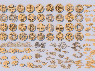 Chinese Carved Pattern 3d model