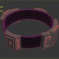 Durable Adjustable Dog Collar With Metal Frame Black Band And Red Accent