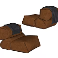 Modern Lazy Sofa Single Person Sofa Casual Sofa Reading Sofa Chair Backrest Sofa Stool 3d model