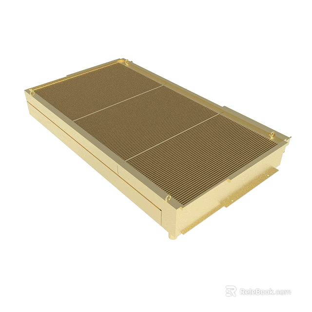 High Quality Golden Metal Frame With Grid Panel For Electronic Applications 3d model