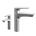 Modern Chrome Bathroom Faucets With Sleek Design And Temperature Control Features 3d model