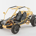 Yellow Frame Off Road Car With Black Seats And Large Tires