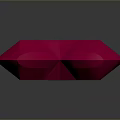 Red Polyhedral Heart Shaped Daily Living Item With Shiny Surface And Reflection