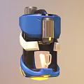 Modern Blue Kitchen Appliance Coffee Maker With Automatic Cup Design 3d model