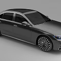 Black Luxury Sedan With Streamlined Design Large Alloy Wheels And LED Headlights