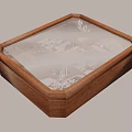 Wooden Jewelry Box With Glass Lid Divided Compartments For Rings And Accessories