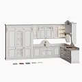 White Kitchen Cabinets Design With Glass Doors Drawers And Color Swatches