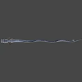 Long Gray Eel As Fresh Seafood With Slender Body And Delicate Texture 3d model