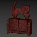 Wooden Cat Shaped Calendar Furniture With February 28 Date