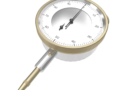 Precision Dial Indicator Measuring Tool With Circular Scale And Metal Body 3d model