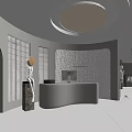 Quiet front desk reception 3d model