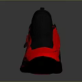 Red And Black High Top Stylish Sports Shoes With Black Laces And Sole