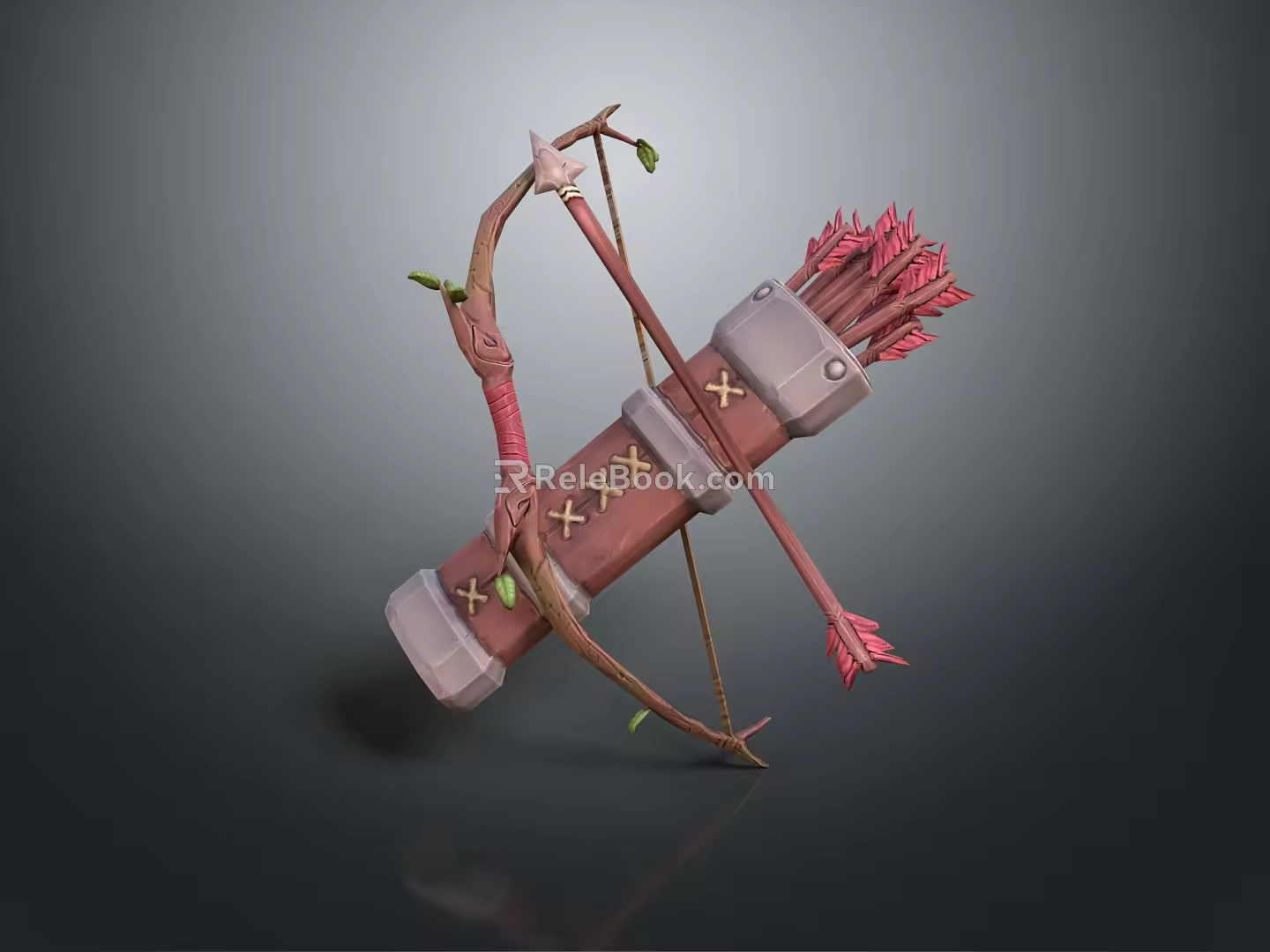 Bow and Arrow CG Bow and Arrow Cartoon Bow and Arrow Cartoon Bow Animation Bow and Arrow stylized bow 3d model