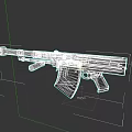 Modern Military Rifle With Tactical Design And Wooden Grip Components
