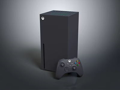 Modern Black Xbox Gaming Console With Wireless Controller For Entertainment Electronics 3d model