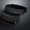 Sleek Black VR Headset With Comfortable Headband And Advanced Technology