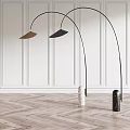 Modern Arc Floor Lamps in Black and Gold for Stylish Living Room Interior Design