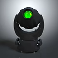 Black Moving Head Light With Green Light Source And Stable Base Design 3d model