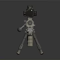 Modern Tactical Sniper Rifle With Long Barrel High Power Scope And Tripod Stand