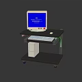Ergonomic Computer Desk Furniture With Monitor Keyboard Tray And Mouse