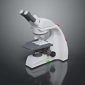 Binocular Laboratory Microscope With White Design And Scientific Equipment Features 3d model