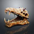 Modern Skull Animal Skull Fossil Skull Skeleton 3d model