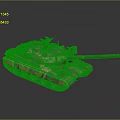 3D Rendered Tank With Camouflage Paint Brown Green Turret Cannon And Tracks