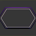 Cartoon Scene Showcasing Geometric Striped Structure With Purple Blue Lighting And Reflective Surface