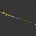 Traditional Arrow Weapon with Brown Shaft Metal Arrowhead and Feather Fletching on Black Background