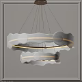 Elegant Modern White Double Layered Ring Chandelier with Soft Illuminated Design