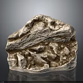 Wood Stone Carving Artwork With Intricate Natural Patterns And Detailed Textured Surface