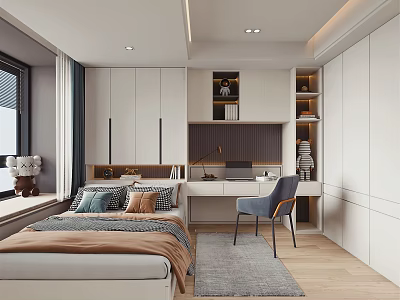 Modern Tatami Bedroom 3d model