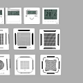 Ceiling type central air conditioning air conditioning temperature controller intelligent air conditioning temperature control switch 3d model