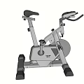 White And Gray Stationary Bike Fitness Equipment For Home Workout With Black Seat Design